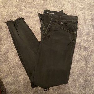Express Black Ripped Jeans